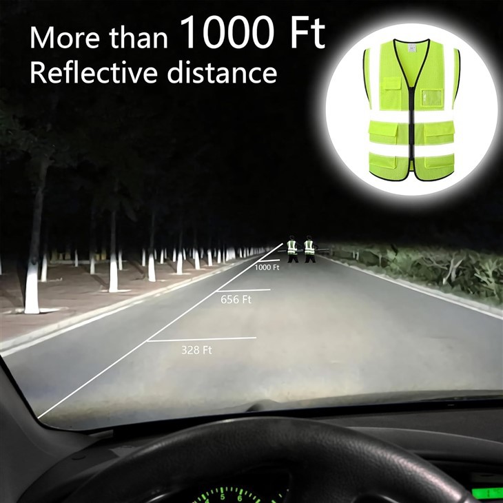 Gray Reflective Vest For Men And Women